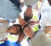 Photo of volunteers and orphanage children